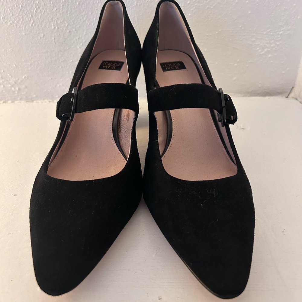 New Louise et Cie Black Suede Mary Jane’s